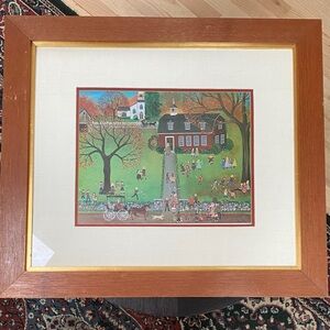 Vintage REGI KLEIN Lithograph Professionally Framed